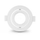 Support plafond Rond Orientable Blanc Ø90 mm
