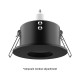 Support de spot BBC Rond Etanche noir Ø85 x 43 mm IP65