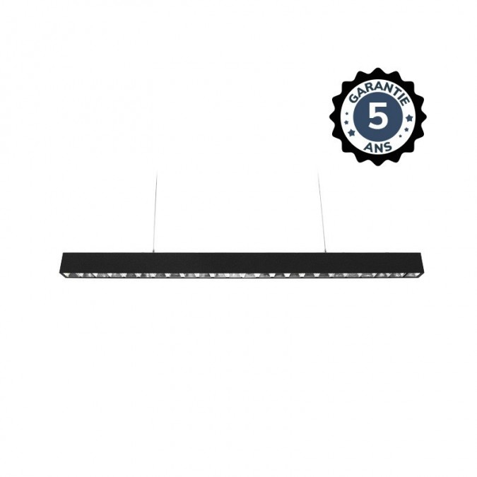 Linéaire LED Noir 1200mm 30W 4000K UGR - Garantie 5 ans