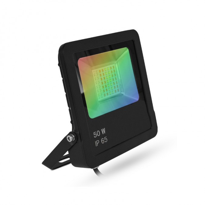 Projecteur Extérieur LED Noir 50W RGB IP65 Télécommande RF