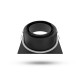 Collerette basse luminance carrée/rond noir/noir pour spot ÉCLAT II