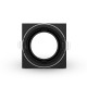 Collerette basse luminance carrée/rond noir/noir pour spot ÉCLAT II