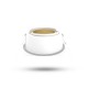 Collerette basse luminance carrée/rond blanc/doré pour spot ÉCLAT II