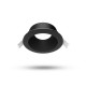 Collerette basse luminance rond/rond noir/noir pour spot ÉCLAT II