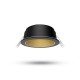 Collerette basse luminance rond/rond noir/doré pour spot ÉCLAT II