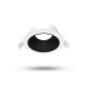 Collerette basse luminance rond/rond blanc/noir pour spot ÉCLAT II