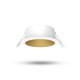 Collerette basse luminance rond/rond blanc/doré pour spot ÉCLAT II
