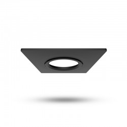 Collerette carrée noir inclinable pour spot ÉCLAT II