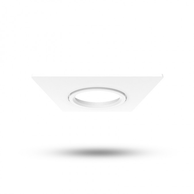 Collerette carrée blanc inclinable pour spot ÉCLAT II