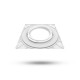 Collerette carrée blanc inclinable pour spot ÉCLAT II