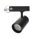 Spot LED sur Rail Noir 35W 4000K 3500 LM IRC90 adaptateur rail 3 allumages