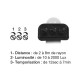 Projecteur LED Noir Détecteur 10W 4000K