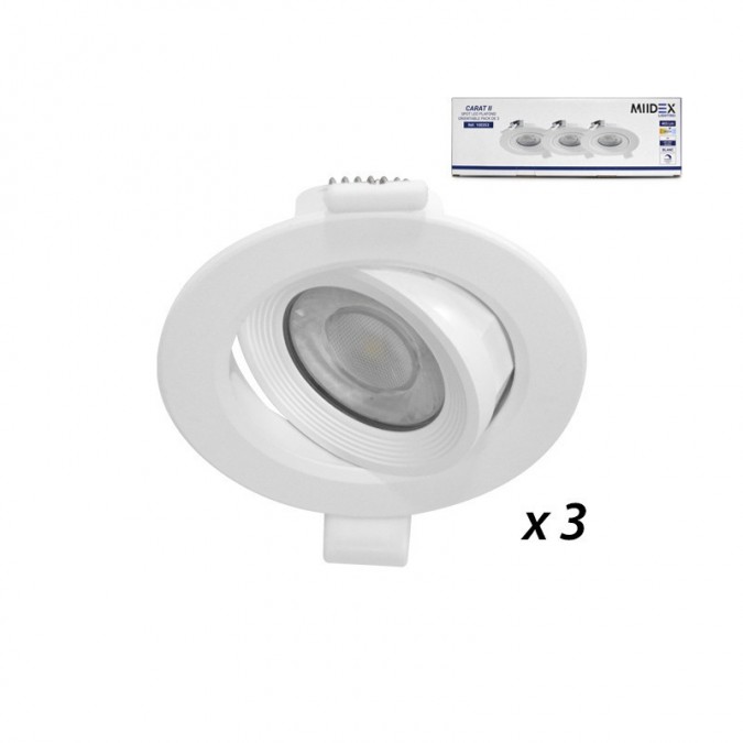 Spot LED SMD Orientable dimmable 5W 4000K pack de 3