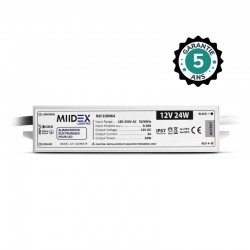 Alimentation pour LED 24W - 12V DC - IP67 - Garantie 5 ans