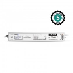 Alimentation pour LED 60W - 12V DC - IP67 - Garantie 5 ans
