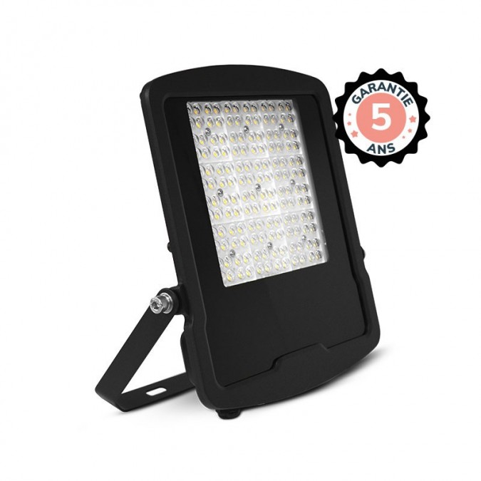 Projecteur LED Asymétrique Noir 100W 4000K - Garantie 5 ans