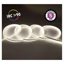 Bandeau LED COB 4000K 5 m 320 LED/m 9W/m IP65 - 24V - Garantie 5 ans