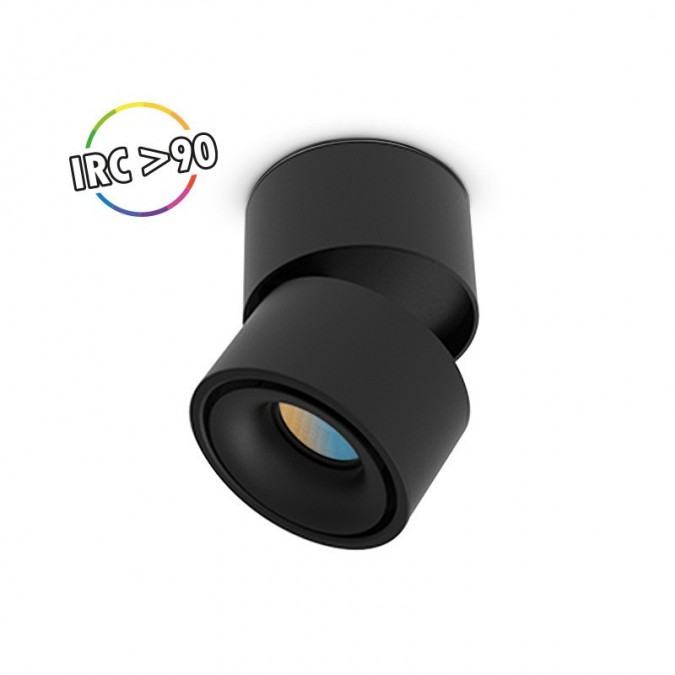 Applique Décorative CCT 12W Noir Inclinable/orientable