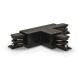 Connecteur Triphase Forme T Circuit Intérieur Droit Noir