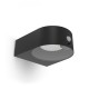 Applique Murale Noire Ronde LED Solaire 5W 3000K Détecteur IR