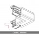 Connecteur d'Angle en L pour Rail type XTS - L Intérieur