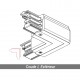 Connecteur d'Angle en L pour Rail type XTS - L extérieur