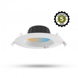 Plafonnier LED CCT multi-puissance 6/9W 3000/4000/6500K blanc Détecteur IR - Garantie 5 ans