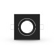 Support plafond carré orientable noir 82 x 82 mm