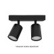 Applique orientable 2 spots noir GU10 x2