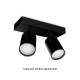 Applique orientable 2 spots noir GU10 x2