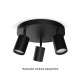 Applique orientable 3 spots noir GU10 x3