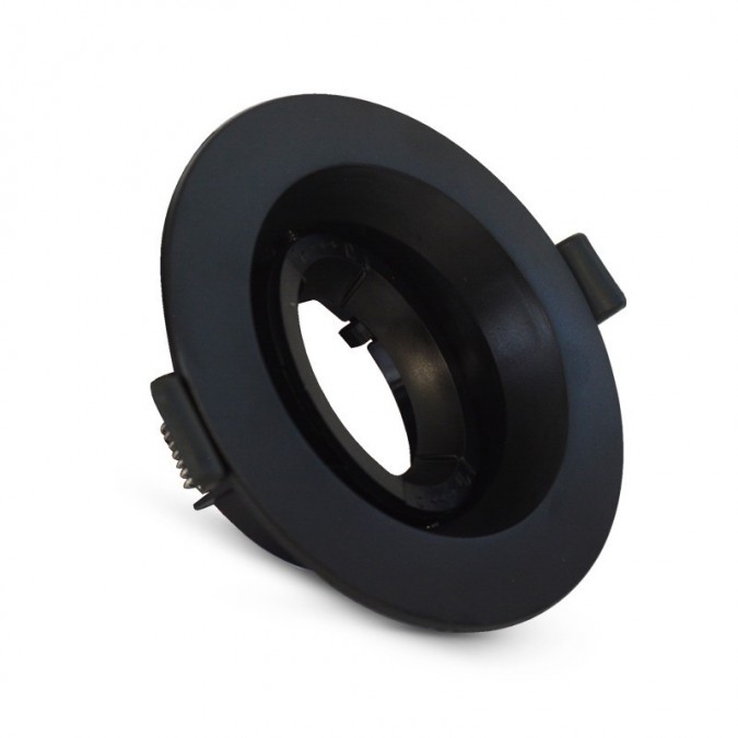 Support de spot basse luminance Rond Orientable Noir Ø110