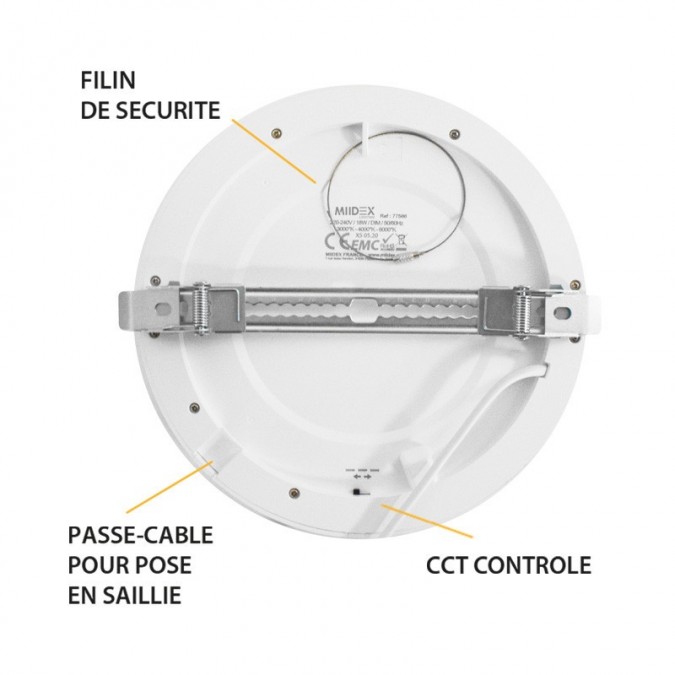 Plafonnier LED Blanc Ø170 mm 12W CCT DIMMABLE