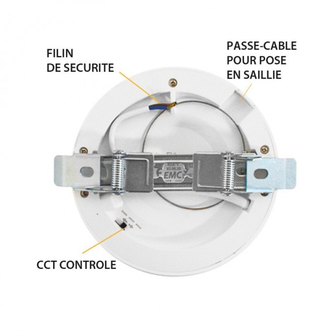 Plafonnier LED Blanc Ø125 6W CCT