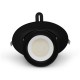 Spot LED Escargot Rond Inclinable et Orientable Noir 38W CCT - Garantie 5 ans