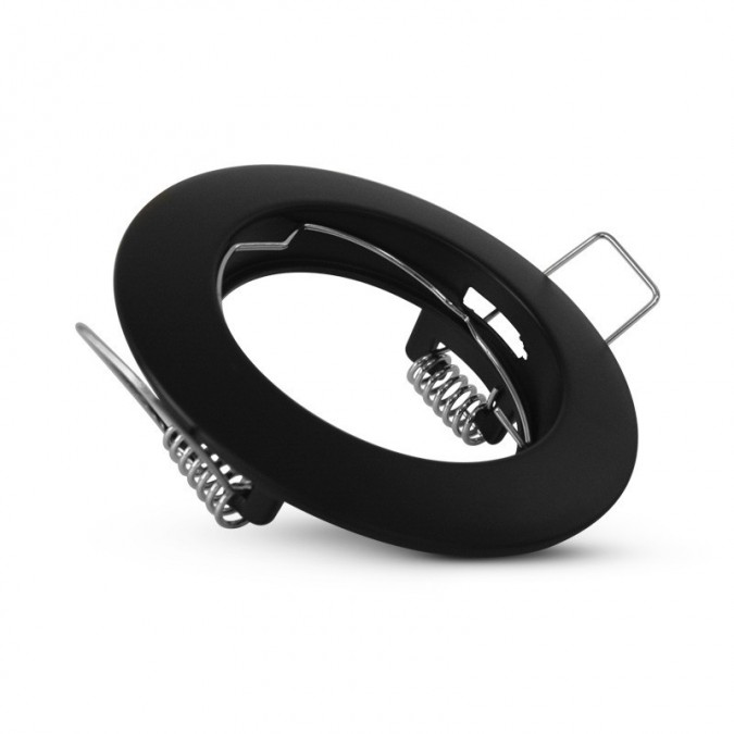Support plafond Rond Noir Ø78 mm