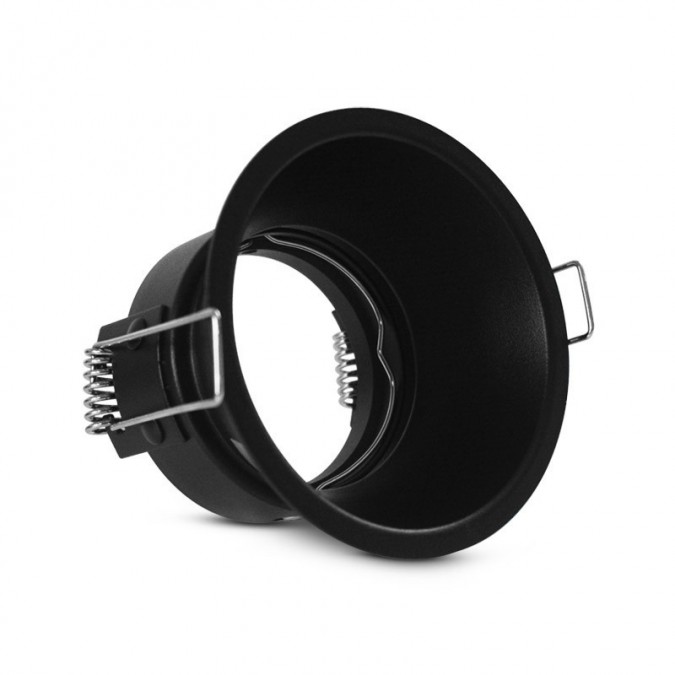 Support de spot Rond Basse luminance noir Ø82mm IP20