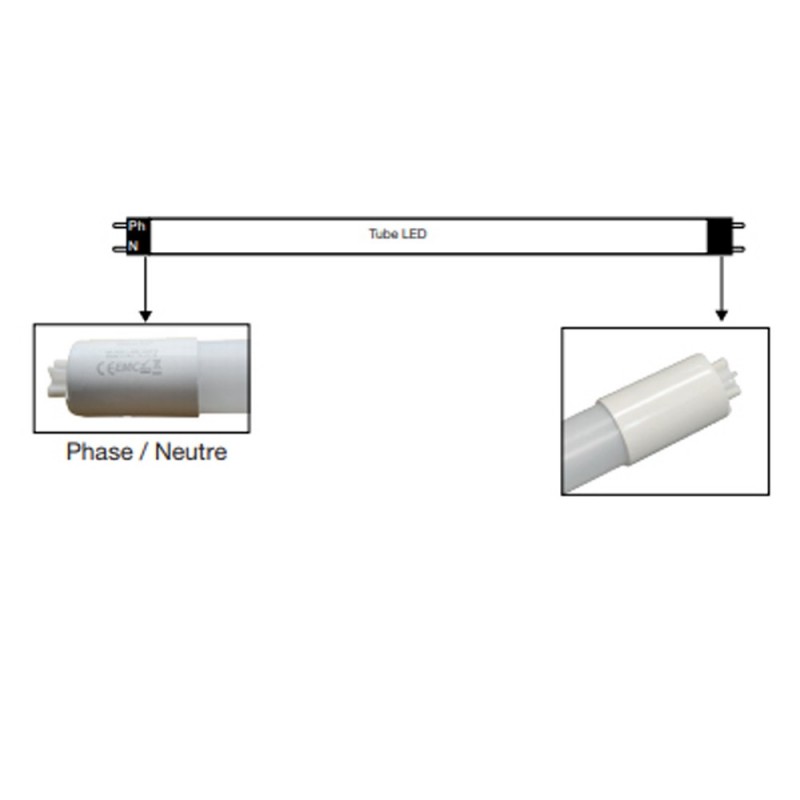 Tube LED T5 8W 550 mm (Phase / Ne.  Boutique Officielle Miidex Lighting®