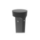 Potelet Solaire LED Rond 6W 3000K Noir 950 mm Détecteur IR