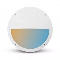 LED Hublot Ø300mm Asymétrique Blanc Détecteur RF préavis d'extinction 20W CCT IP65