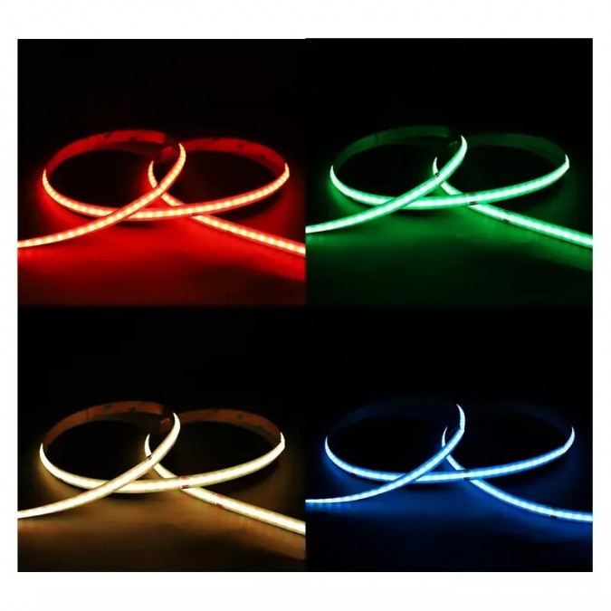 Kit tout-en-un Bandeau LED COB Dimmable RGB 5 m 420 LED/m 25w IP20 - 24V
