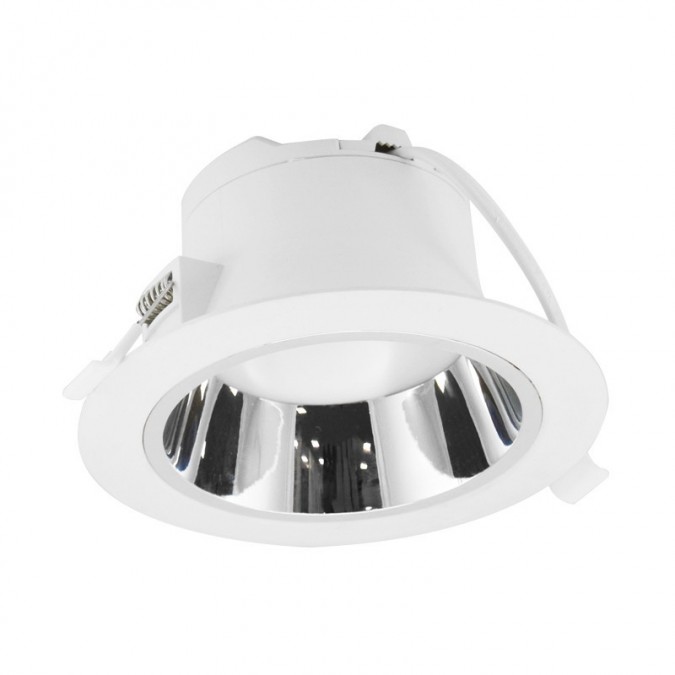 Downlight LED Blanc/Argenté rond Basse Luminance Ø230mm 25W 6000K