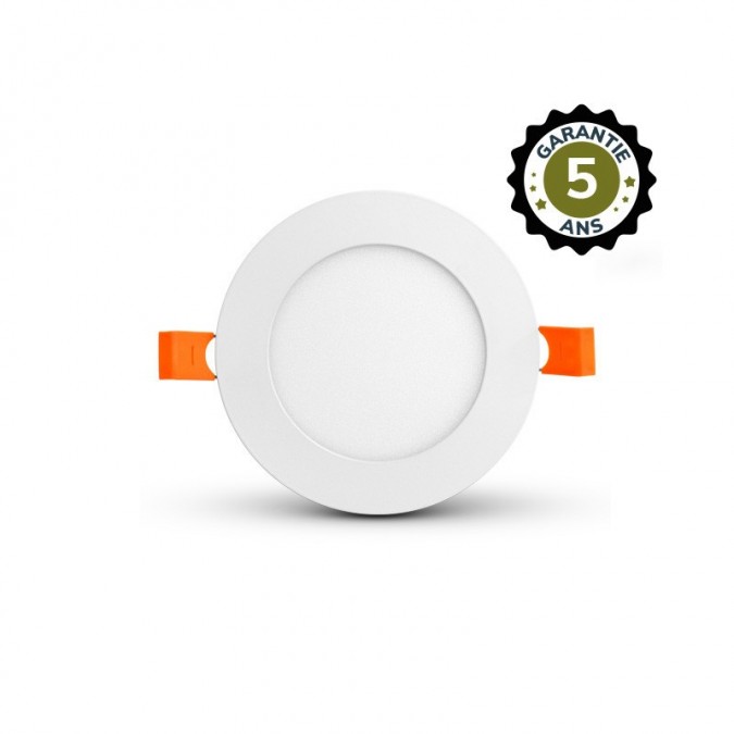 Plafonnier LED Blanc Ø120 6W 4000K - Garantie 5 ans