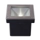 Spot 230V encastrable sol carré LED COB 5W - IP67 - Vue 3/4 latérale