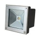 Spot 230V encastrable sol carré LED COB 5W - IP67 - Vue 3/4