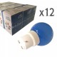 Lot de 12 ampoules LED B22 1.5W Bleues Incassables (équivalence 15W) pour Guirlande Extérieure