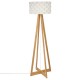 Lampadaire blanc MOKI en Bambou H150