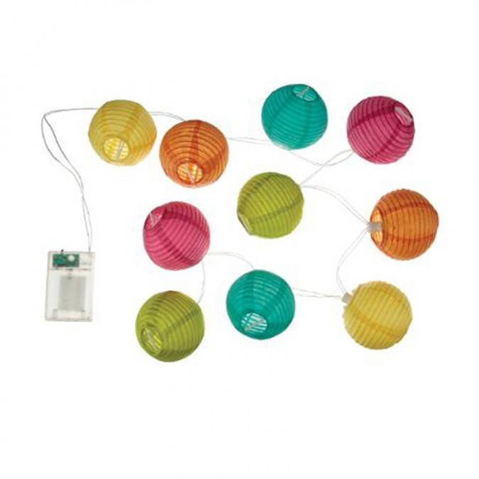Guirlande LED 10 Boules Multicolore