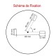 Patère pour Rail type XTS - Schéma de fixation