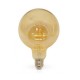 Ampoule LED E27 Globe 4W COB Filament Spirale G125 Golden - Vue façe
